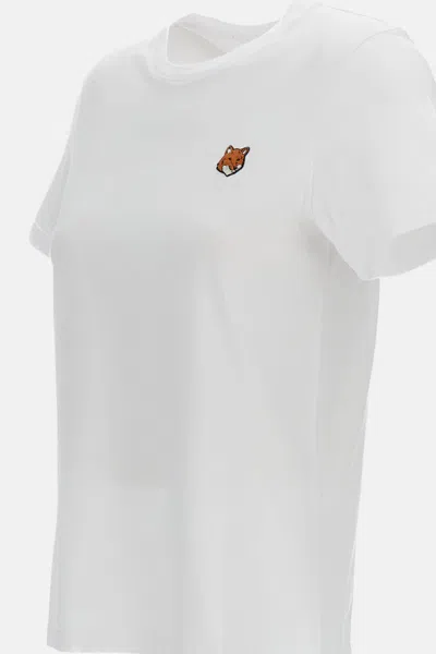 Maison Kitsuné Fox Head-patch T-shirt In White
