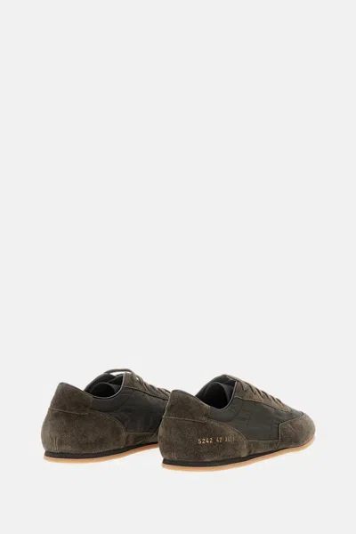 Common Projects Minimal Runner Nylon Suede In Brown