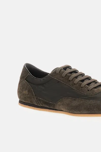 Common Projects Minimal Runner Nylon Suede In Brown