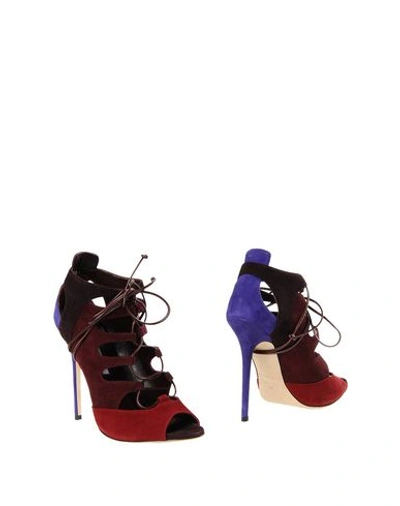 Brian Atwood Ankle Boot In Maroon