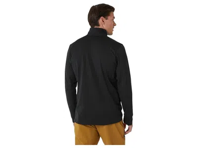 Helly Hansen Versatile Half Zip Midlayer Fleece Pullover In Black