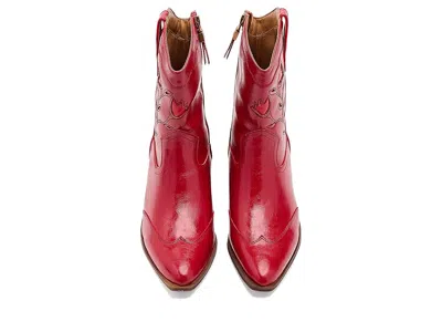 Sam & Libby Flash Western Short Boots In Red