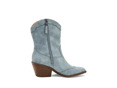 Sam & Libby Flash Western Short Boots In Blue