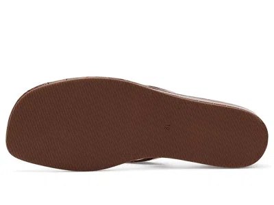 Loeffler Randall Lina Croc-effect Leather Thong Sandals In Brown