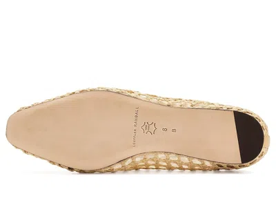 Loeffler Randall Women's Tan Woven Raffia Ballet Flats In Nude