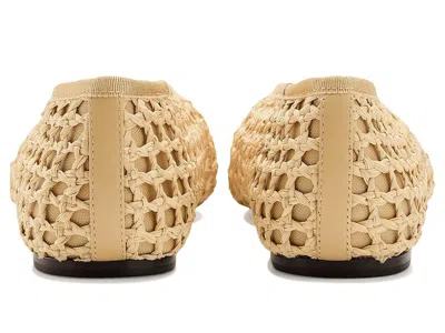 Loeffler Randall Women's Tan Woven Raffia Ballet Flats In Nude