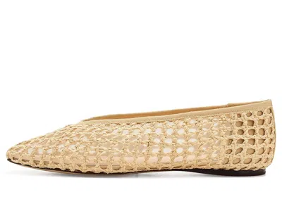 Loeffler Randall Women's Tan Woven Raffia Ballet Flats In Nude