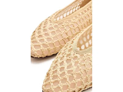Loeffler Randall Women's Tan Woven Raffia Ballet Flats In Nude