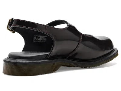 Dr. Martens Madaline Mary Jane Rub Off Leder Sling Back Schuhe In Burgundy