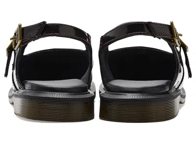 Dr. Martens Madaline Mary Jane Rub Off Leder Sling Back Schuhe In Burgundy