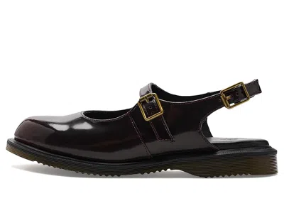 Dr. Martens Madaline Mary Jane Rub Off Leder Sling Back Schuhe In Burgundy