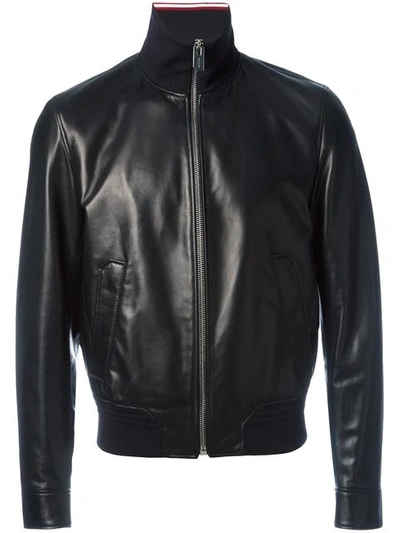 Bally Zipped Leather Jacket - Black