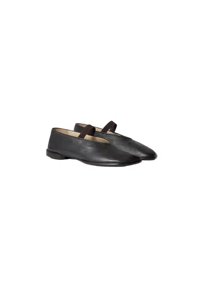 Lemaire Glove Nappa Leather Ballet Flats In Black