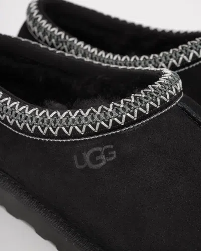 Ugg Tasman Ii 1174671-blk Slipper Men Black Suede Sheepskin Lined Slip-on Gug228