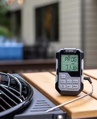 Maverick Single Probe Barbeque Thermometer And Timer In Black