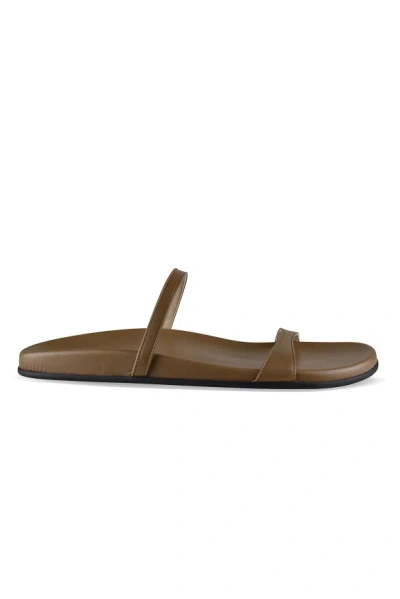 The Row Strap Hugh Leather Sandals In Gray