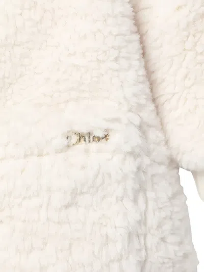 Chloé Buttoned Coat In Gold