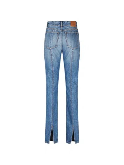 Sportmax Split-back Denim Jeans In Blue