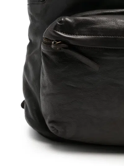 Officine Creative Ignis Leather Backpack In Black