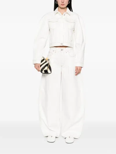 Jacquemus Long-sleeve Denim Jacket In Neutral