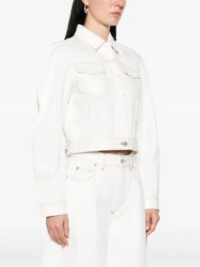 Jacquemus Long-sleeve Denim Jacket In Neutral
