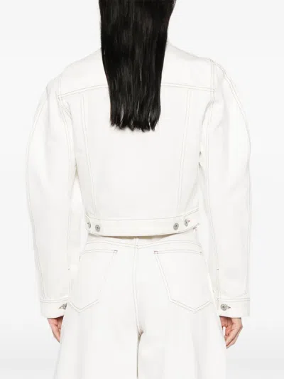 Jacquemus Long-sleeve Denim Jacket In Neutral