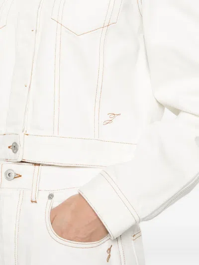 Jacquemus Long-sleeve Denim Jacket In Neutral