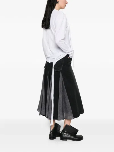 Individual Sentiments Long-sleeve Tie T-shirt In White