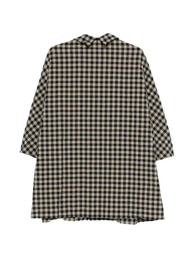 Daniela Gregis Checked Coat In Black