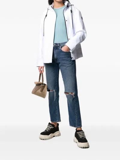 Moose Knuckles Logo-detail Jacket In White