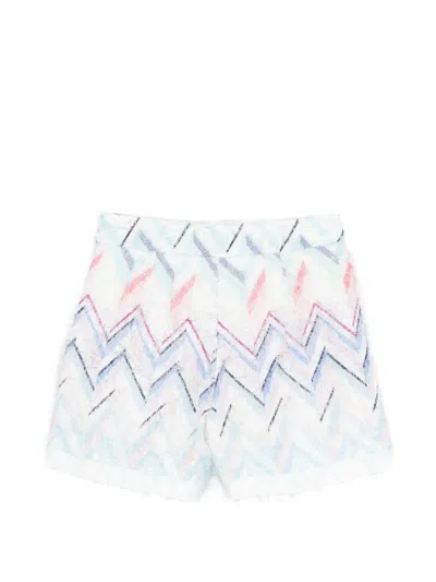 Missoni Zigzag-pattern Shorts In Blue