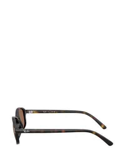Ray-ban Junior Havana Rectangular-frame Sunglasses In Brown