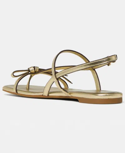 Kate Spade New York Loop Metallic Ankle Strap Sandal In Gold