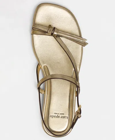 Kate Spade New York Loop Metallic Ankle Strap Sandal In Gold