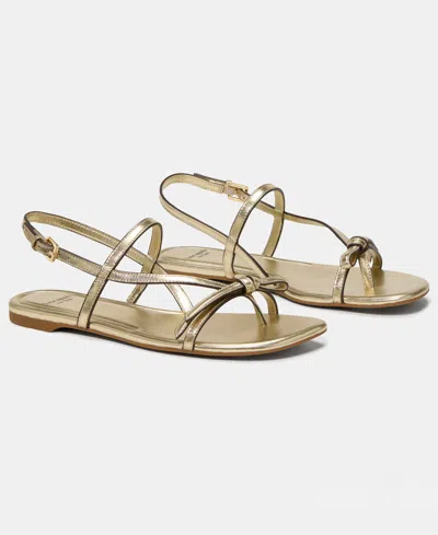 Kate Spade New York Loop Metallic Ankle Strap Sandal In Gold