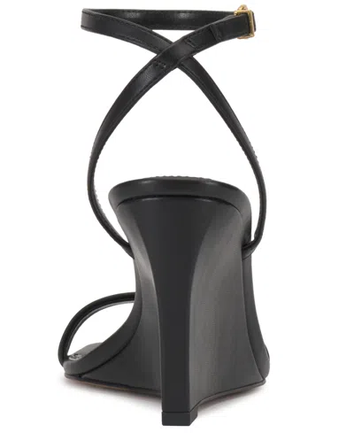 Vince Camuto Ambee Ankle Strap Wedge Sandal In Black
