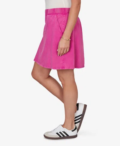 Ruby Rd. Plus Size French Terry Pull-on Skort In Pink