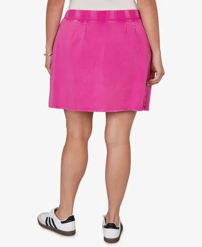 Ruby Rd. Plus Size French Terry Pull-on Skort In Pink