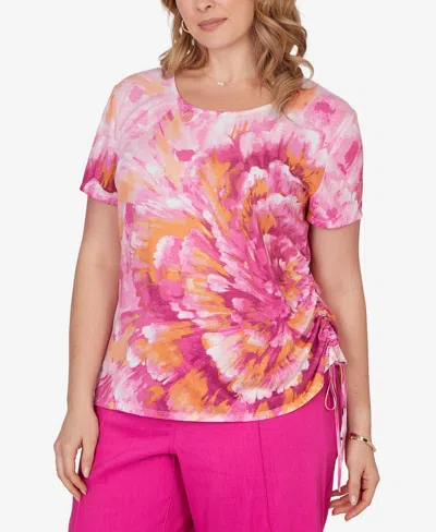 Ruby Rd. Plus Size Bold Watercolor Floral Knit Top In Multi