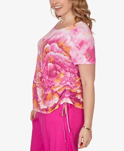 Ruby Rd. Plus Size Bold Watercolor Floral Knit Top In Multi