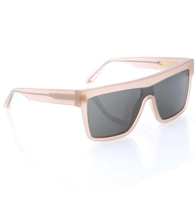 Shop Victoria Beckham Flat Top Visor Sunglasses