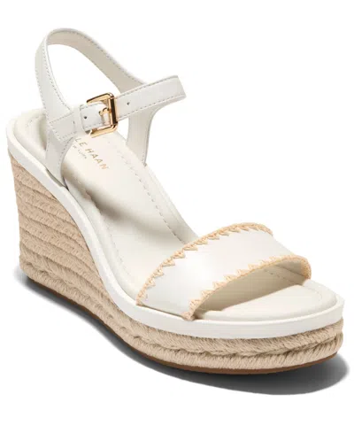Cole Haan Cloudfeel Asbury Espadrille Wedge Sandals In White