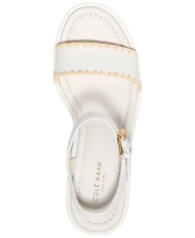 Cole Haan Cloudfeel Asbury Espadrille Wedge Sandals In White