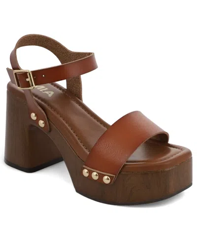 Mia Electrah Platform Sandal In Brown