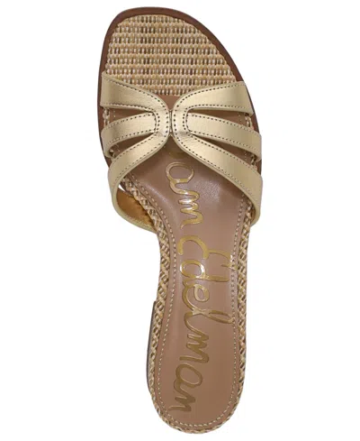Sam Edelman Farrin Block Heel Sandal In Gold