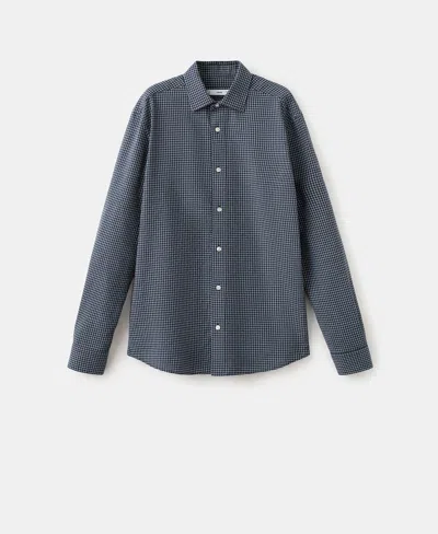 Mango Men's Regular-fit Check Shirt In Blue