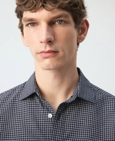 Mango Men's Regular-fit Check Shirt In Blue