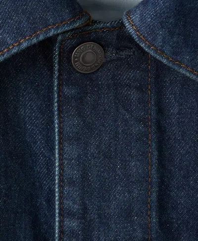 Mango Cotton Denim Jacket In Blue