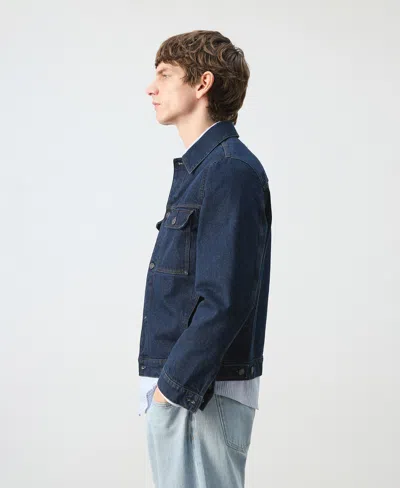 Mango Cotton Denim Jacket In Blue