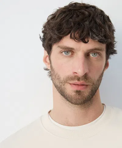 Mango Men's Cotton Regular-fit Sweatshirt In Sand